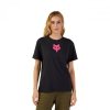 T-SHIRT DAMSKI FOX HEAD BLACK PINK L